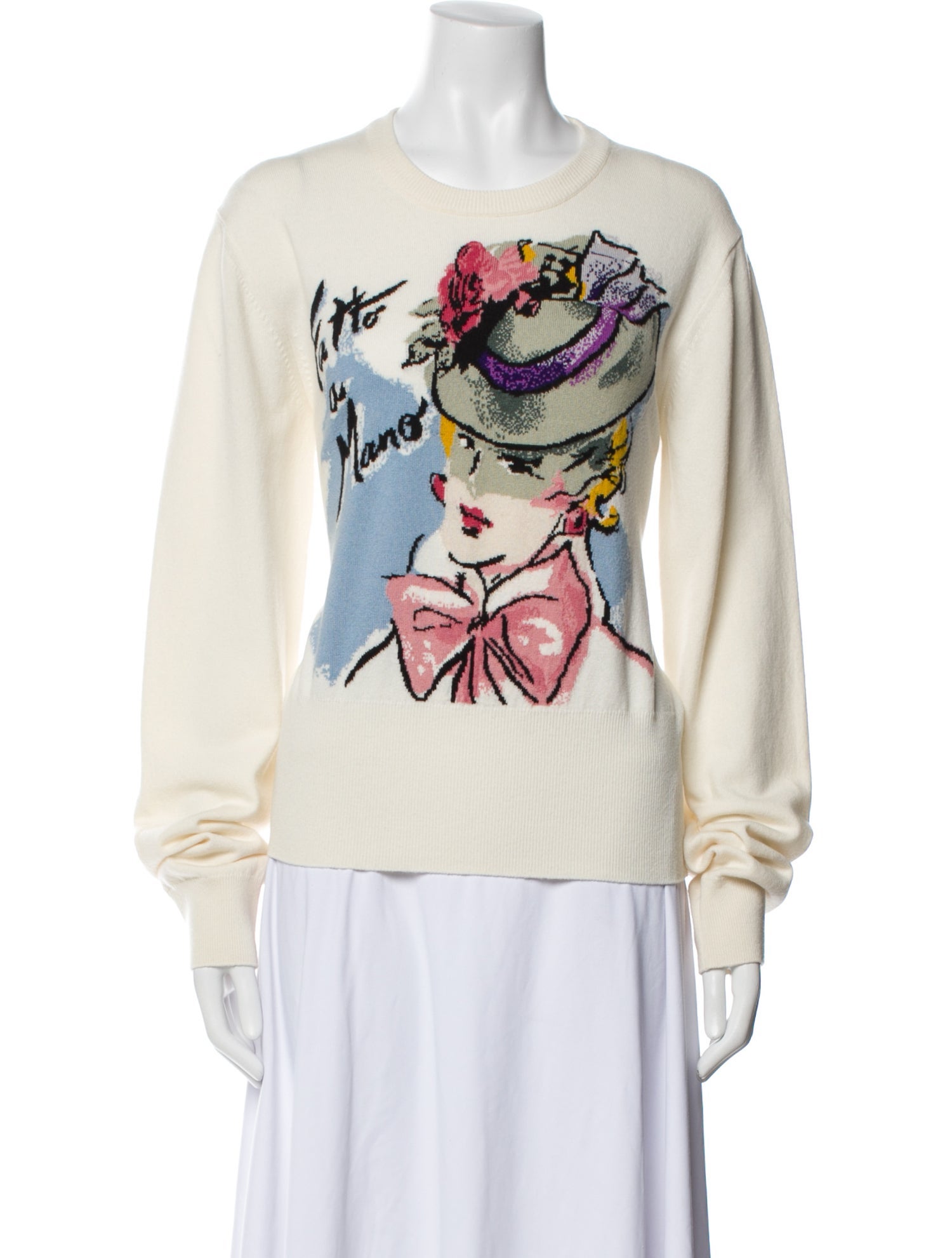 Dolce & Gabbana Graphic Print Crew Neck Sweater
