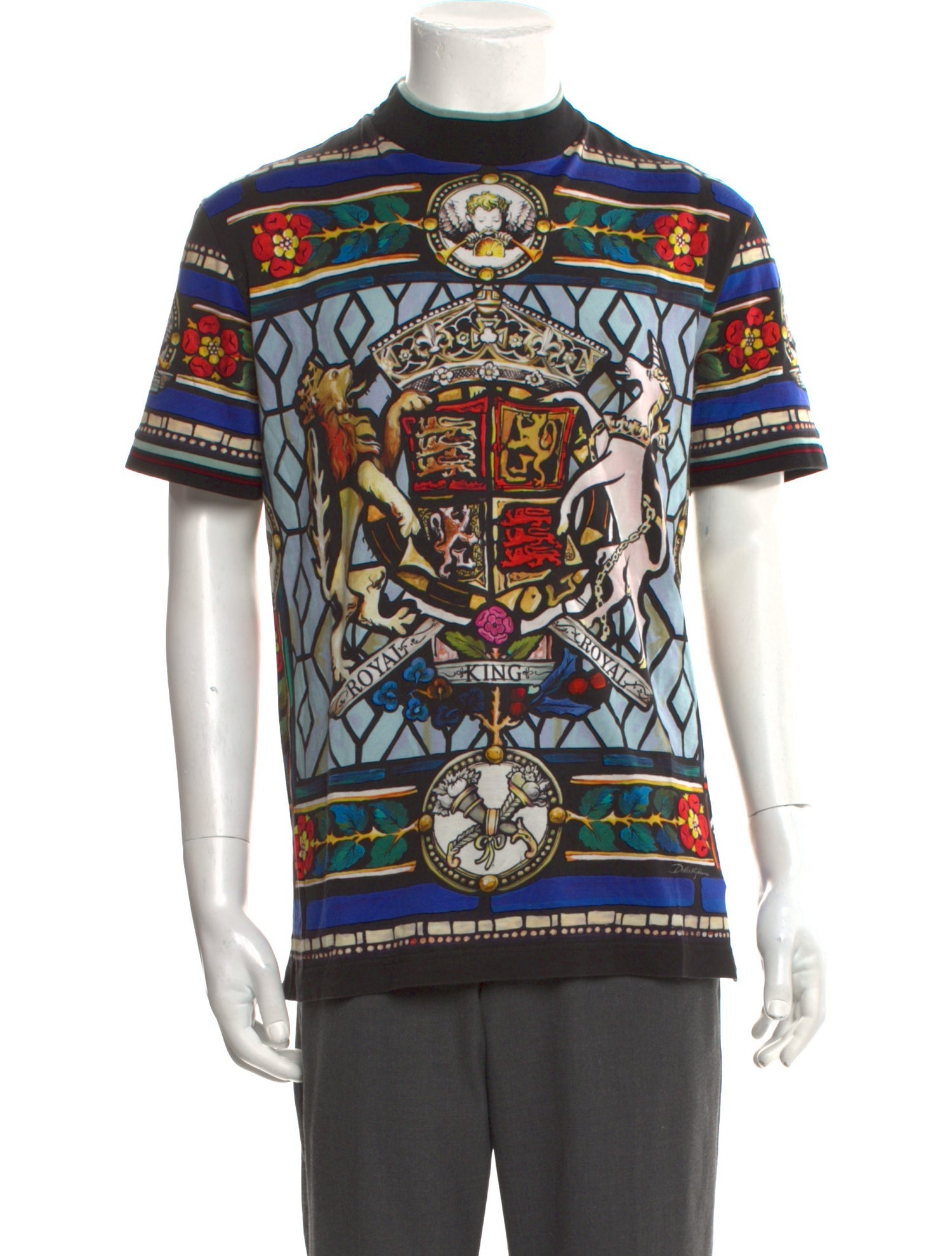 Dolce & Gabbana Printed Crew Neck T-Shirt