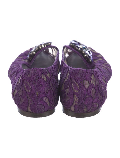 Dolce & Gabbana Lace Lace Pattern Ballet Flats