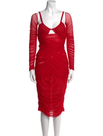 Dolce & Gabbana Scoop Neck Long Dress