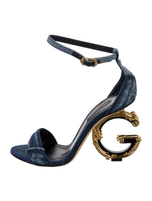 Dolce & Gabbana Denim Patterned Sandals