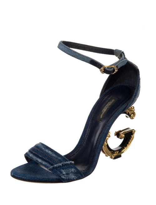 Dolce & Gabbana Denim Patterned Sandals