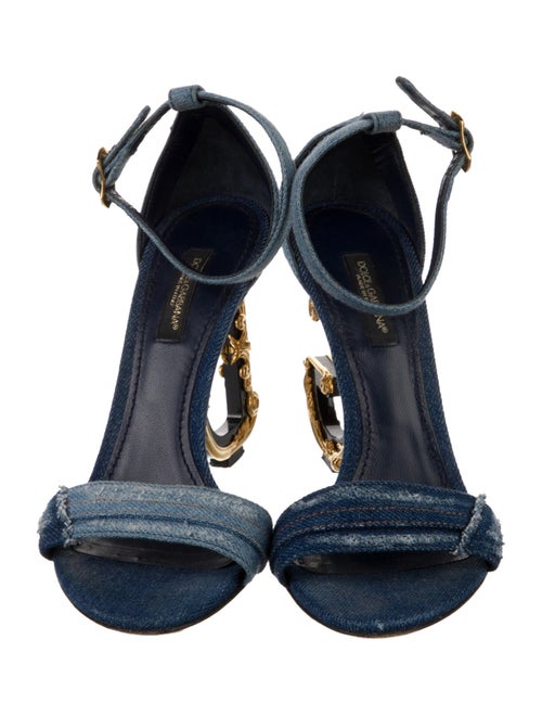 Dolce & Gabbana Denim Patterned Sandals