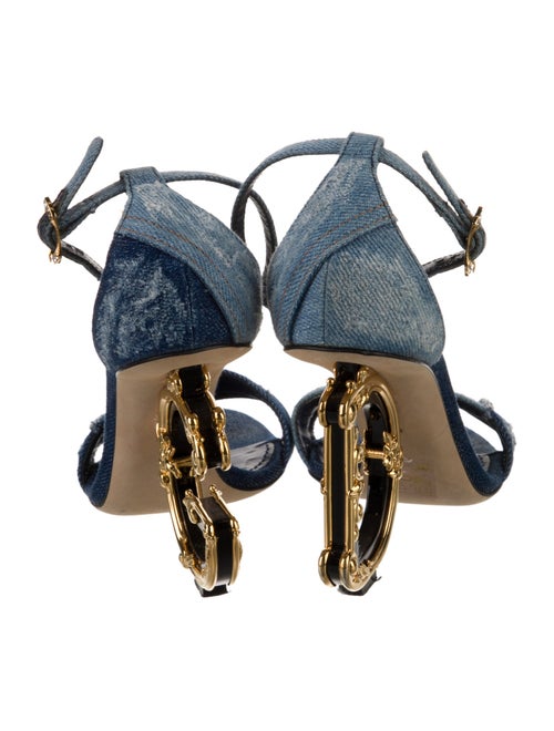 Dolce & Gabbana Denim Patterned Sandals