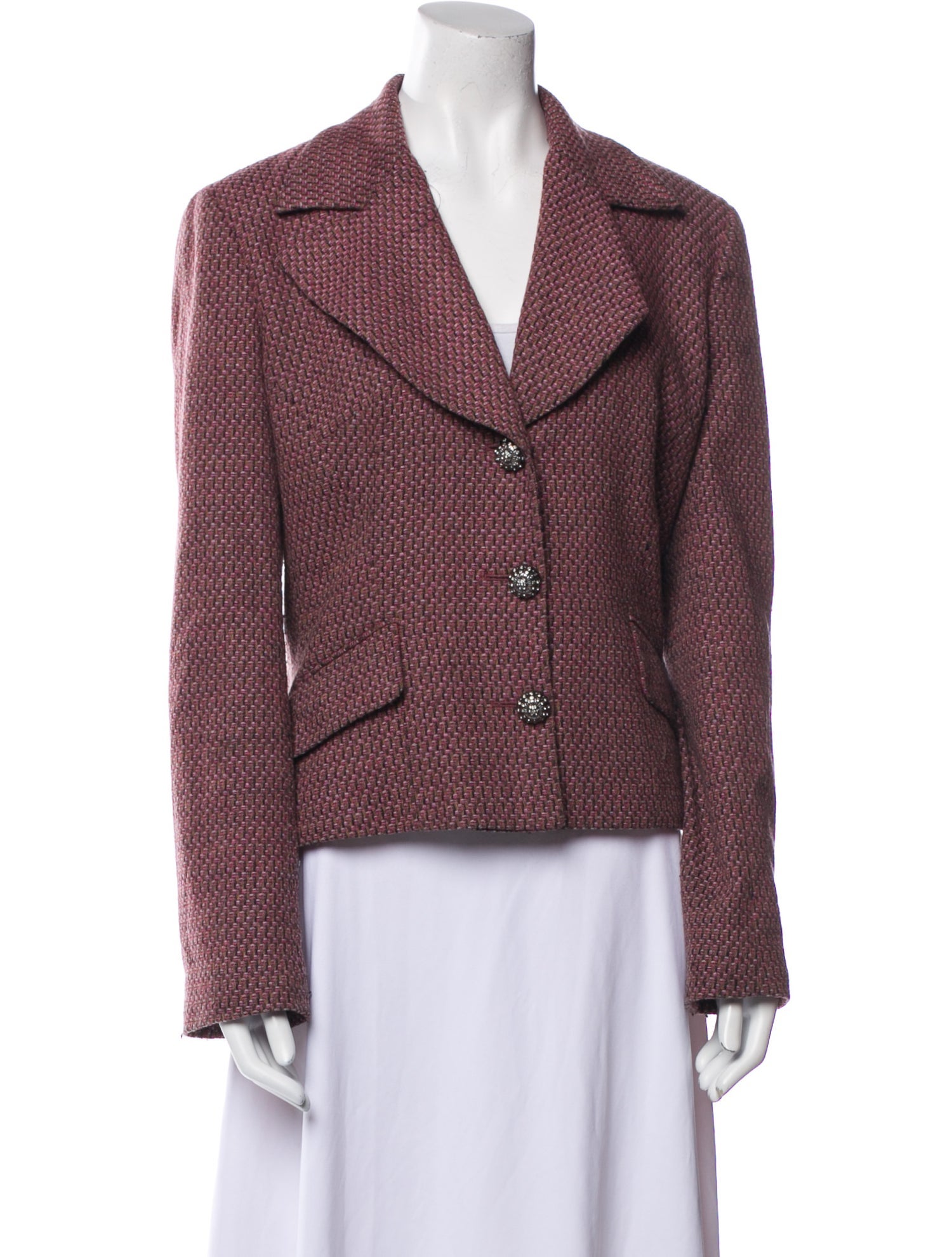 D&G Virgin Wool Tweed Pattern Blazer