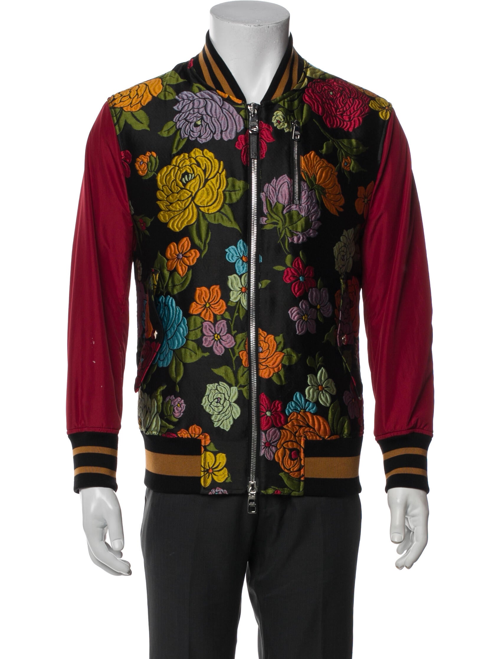 Dolce & Gabbana Floral Print Bomber Jacket