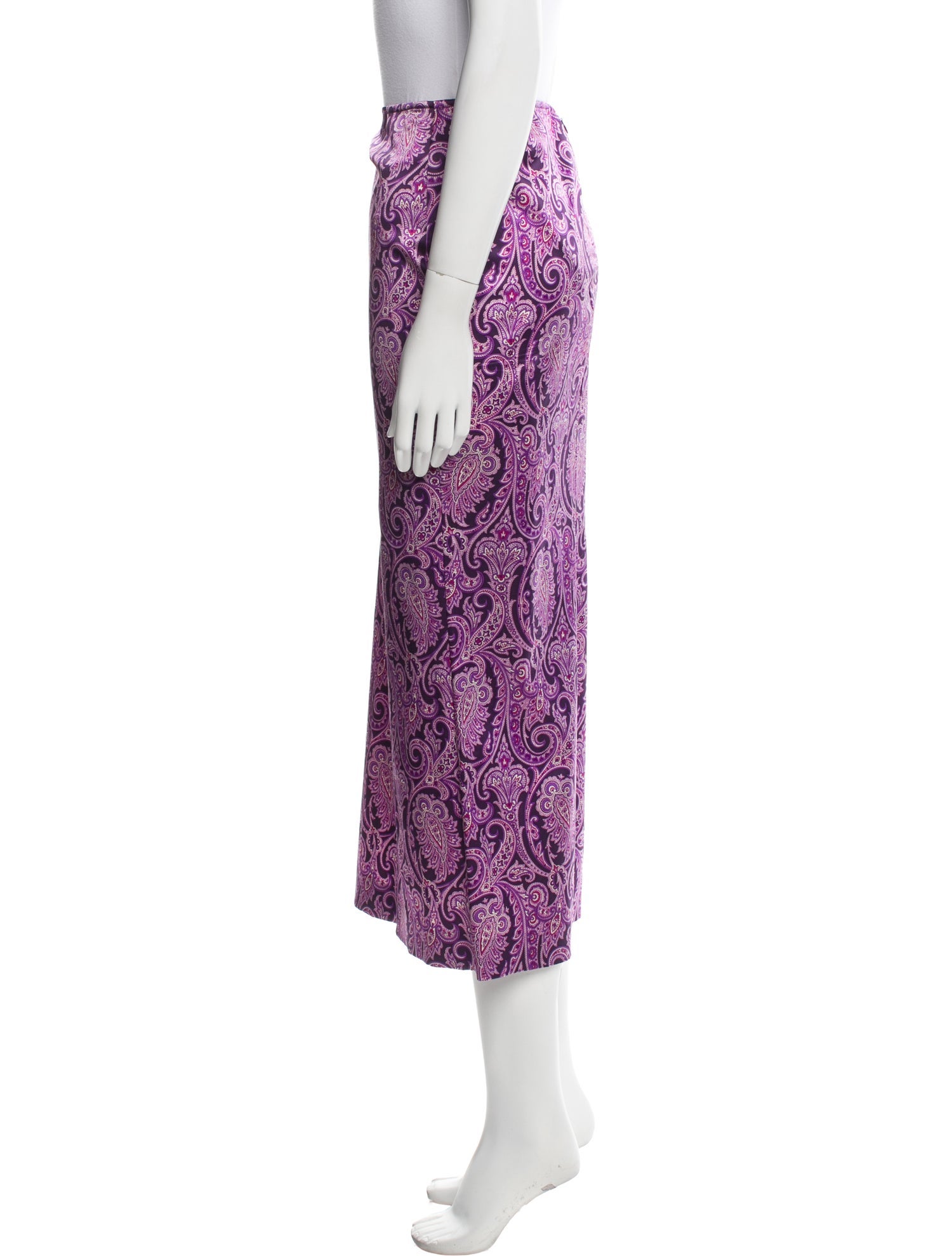 Dolce & Gabbana Silk Midi Length Skirt