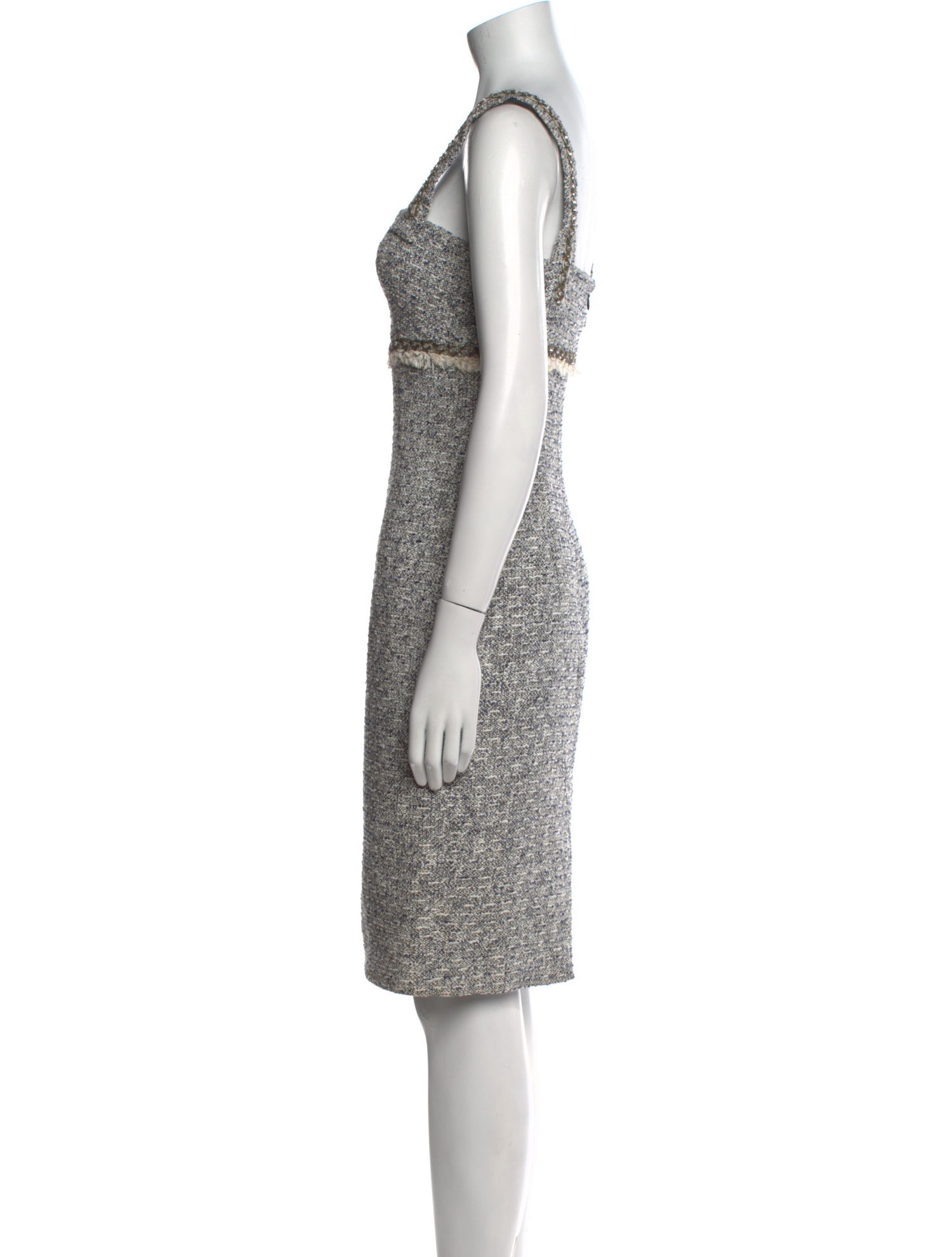 Dolce & Gabbana Tweed Pattern Knee-Length Dress