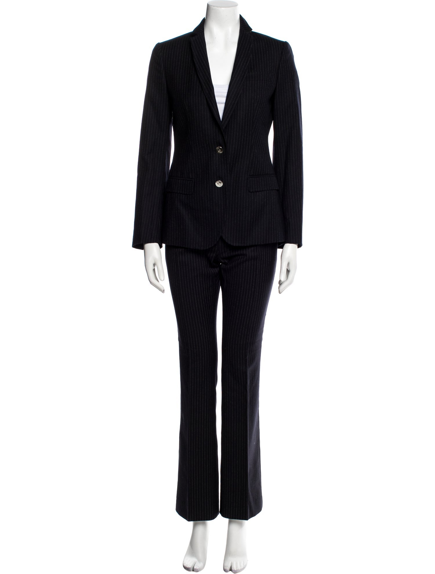 Dolce & Gabbana Virgin Wool Striped Pantsuit