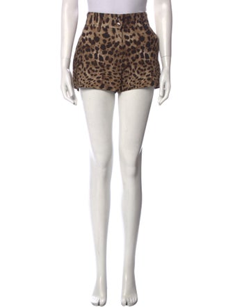 Dolce & Gabbana Animal Print Mini Shorts