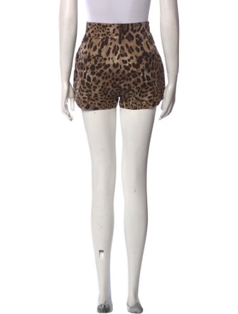 Dolce & Gabbana Animal Print Mini Shorts