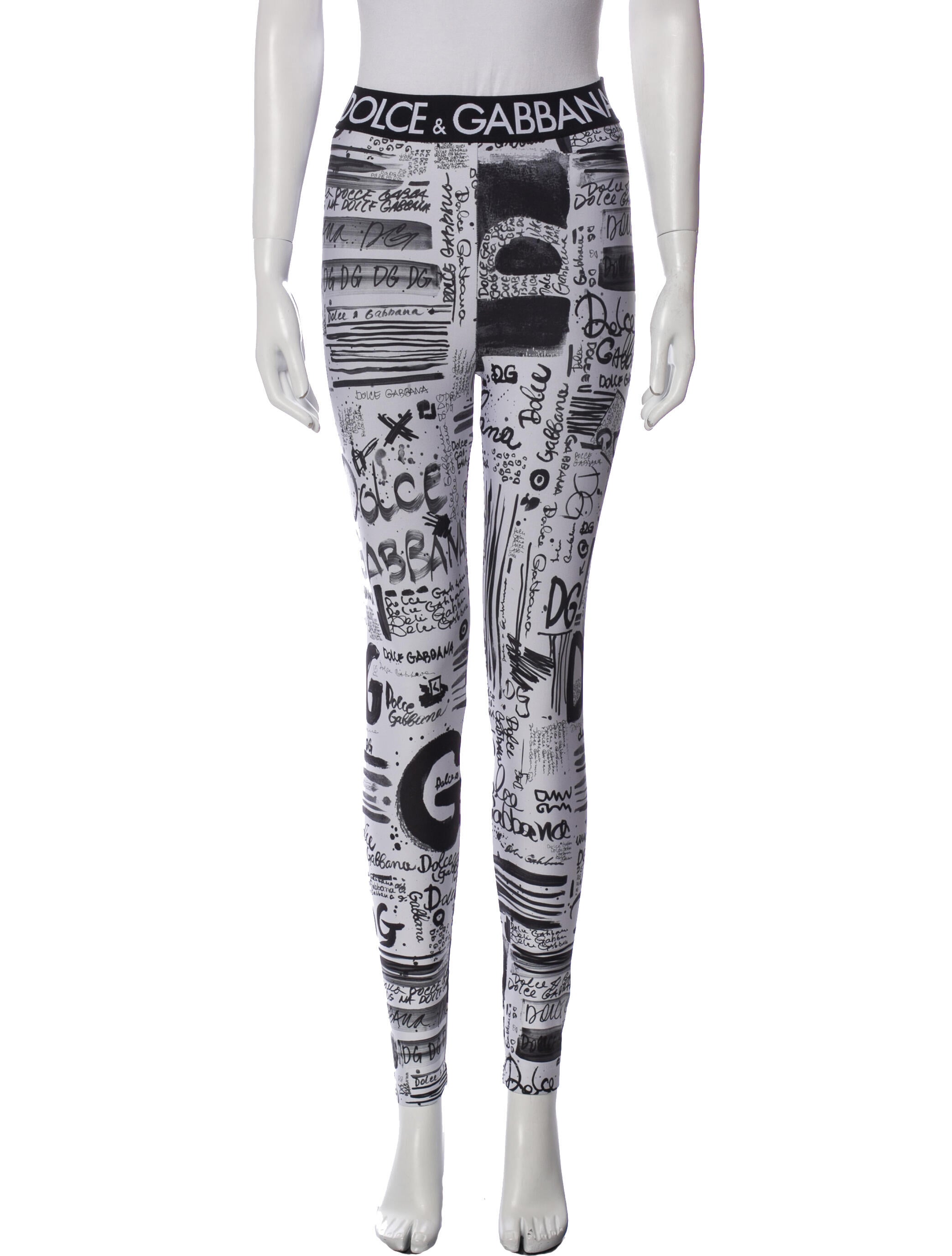 Dolce & Gabbana Printed Skinny Leg Pants