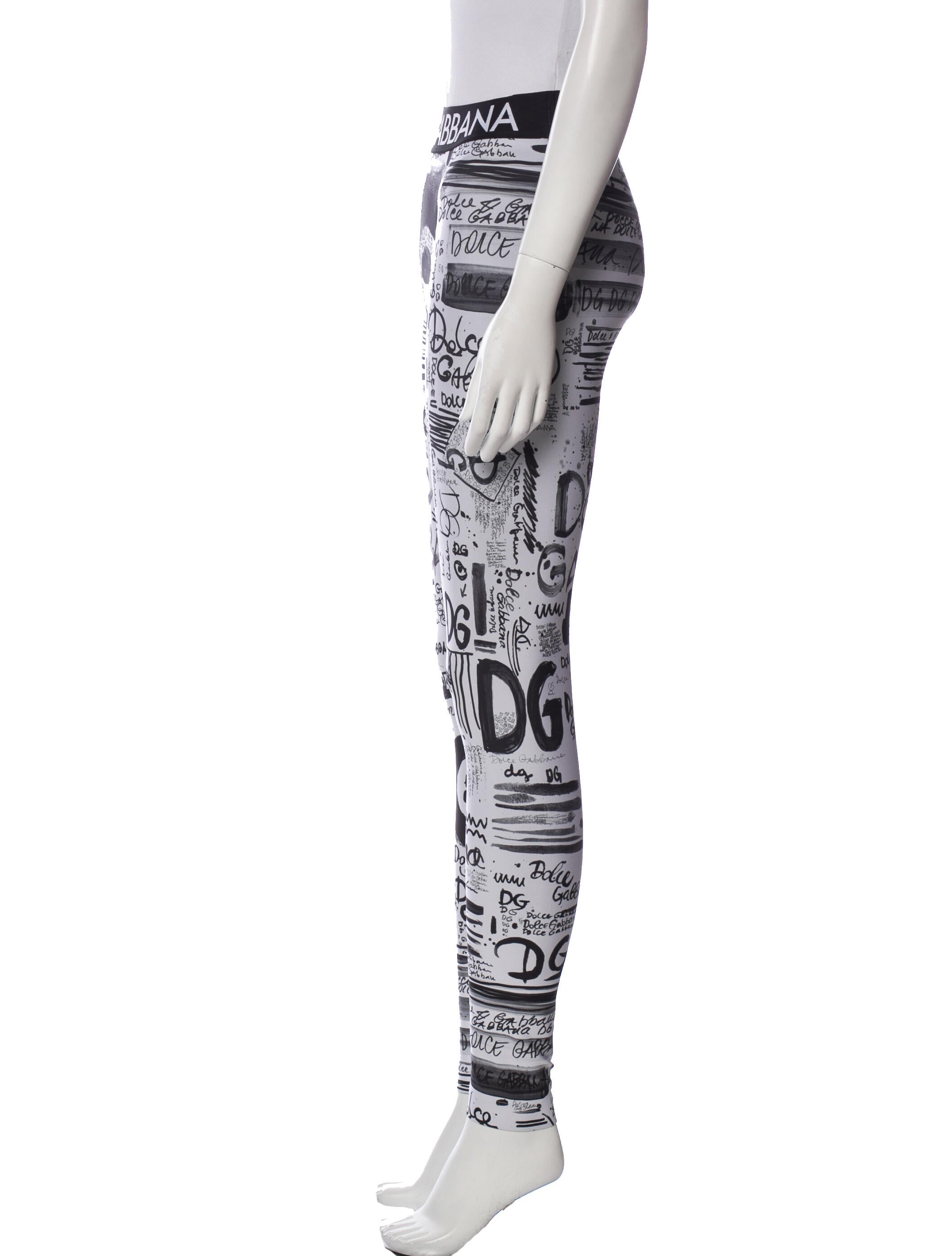 Dolce & Gabbana Printed Skinny Leg Pants