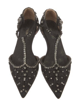 Dolce & Gabbana Crystal Embellishments Flats