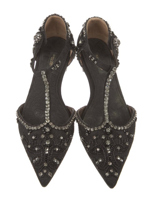 Dolce & Gabbana Crystal Embellishments Flats