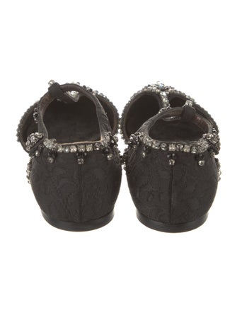 Dolce & Gabbana Crystal Embellishments Flats