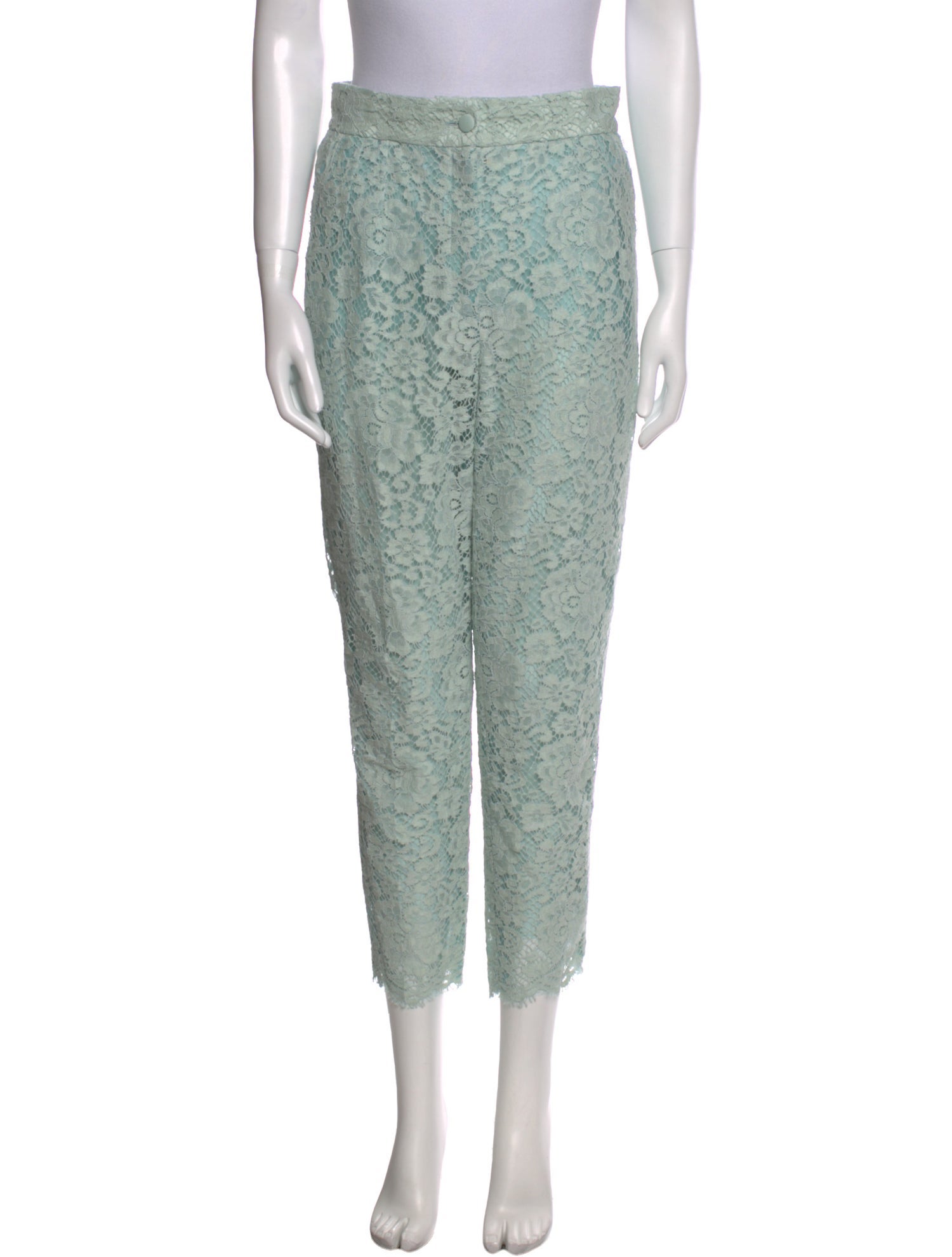 Dolce & Gabbana Lace Pattern Straight Leg Pants