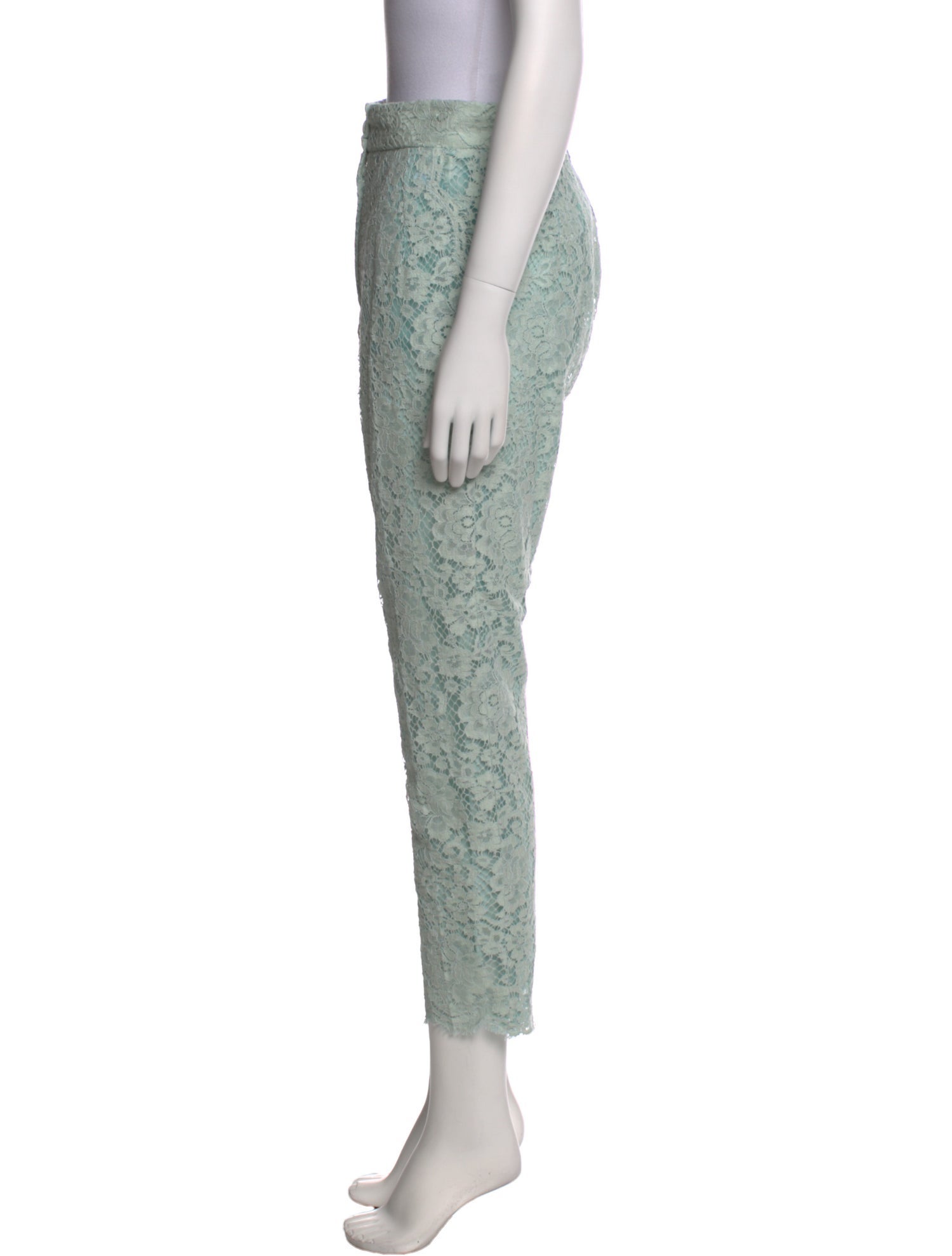 Dolce & Gabbana Lace Pattern Straight Leg Pants