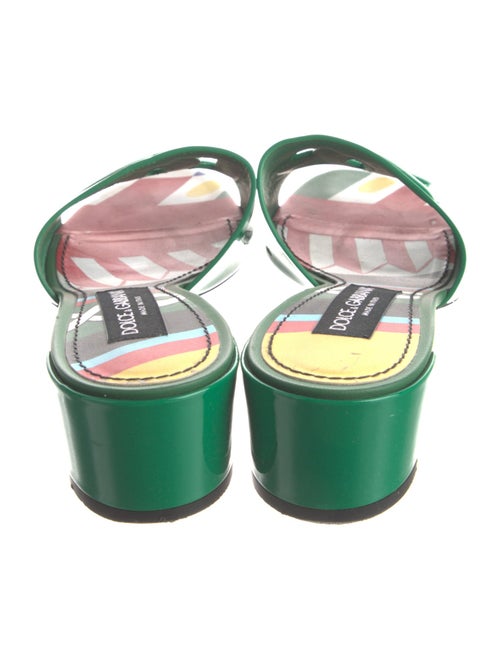 Dolce & Gabbana Patent Leather Printed Slides
