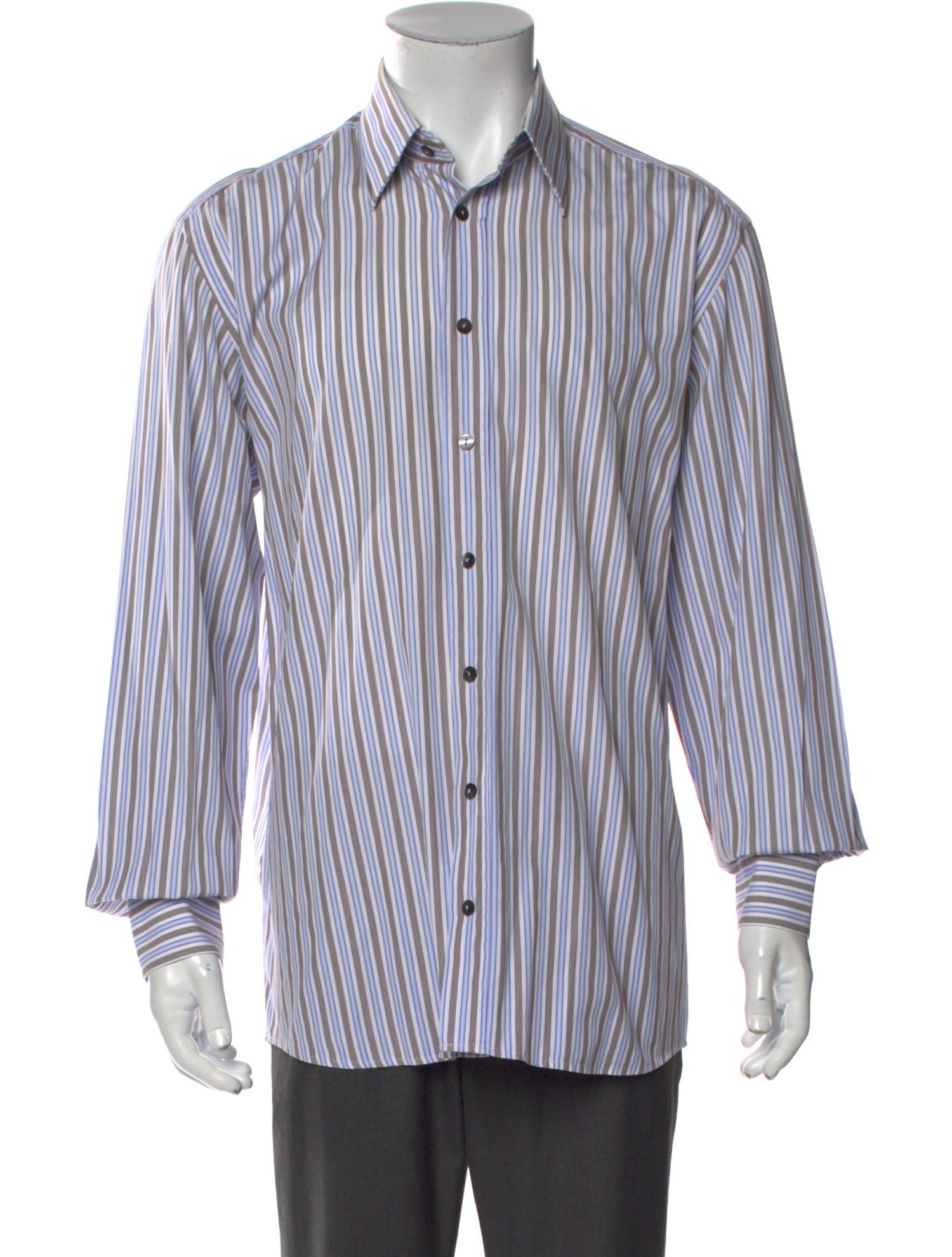 Dolce & Gabbana Striped Long Sleeve Dress Shirt