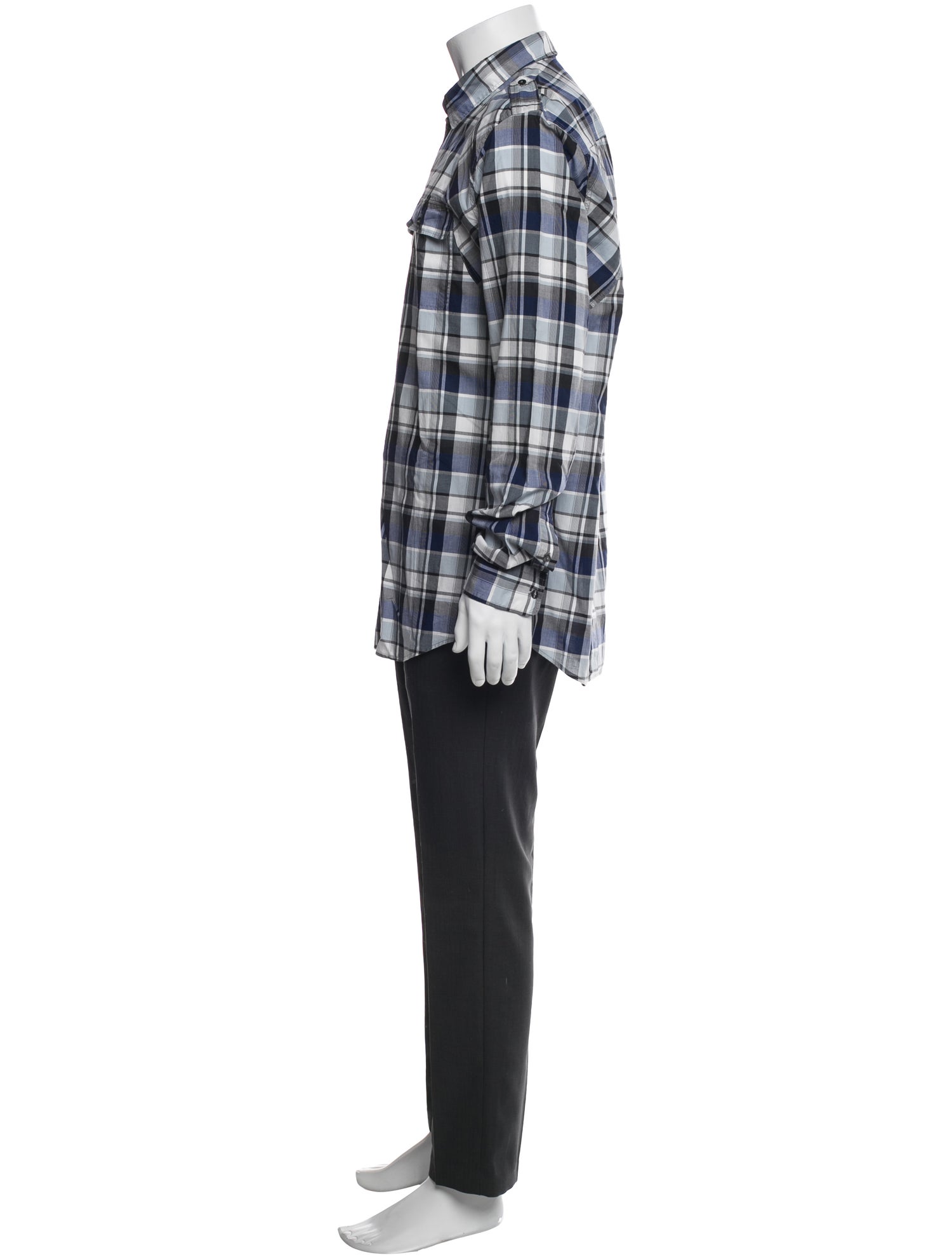 Dolce & Gabbana Plaid Print Long Sleeve Shirt