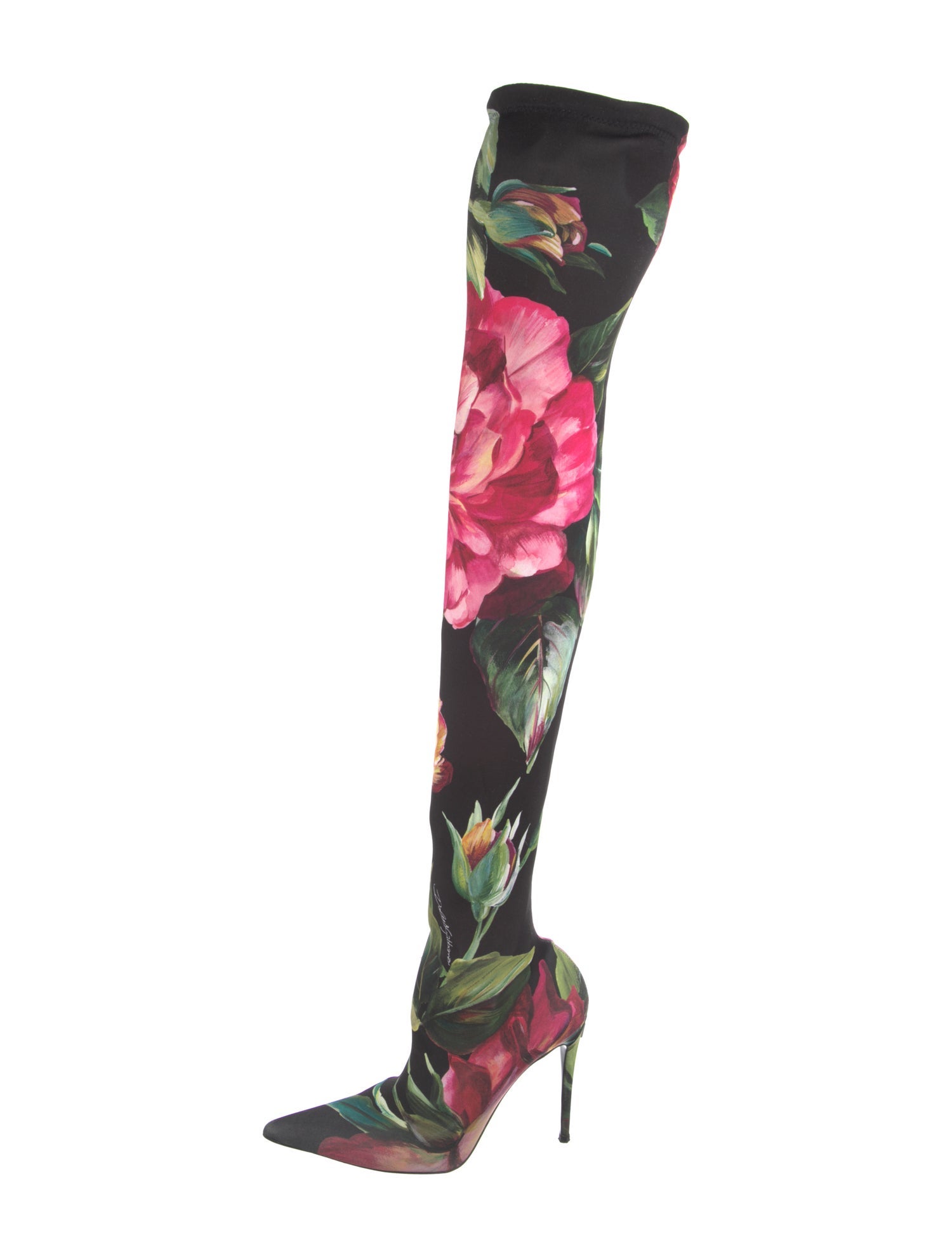 Dolce & Gabbana Floral Print Sock Boots