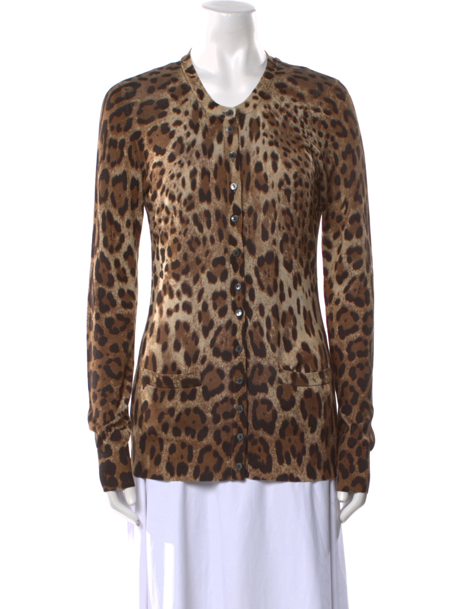 Dolce & Gabbana Silk Animal Print Sweater