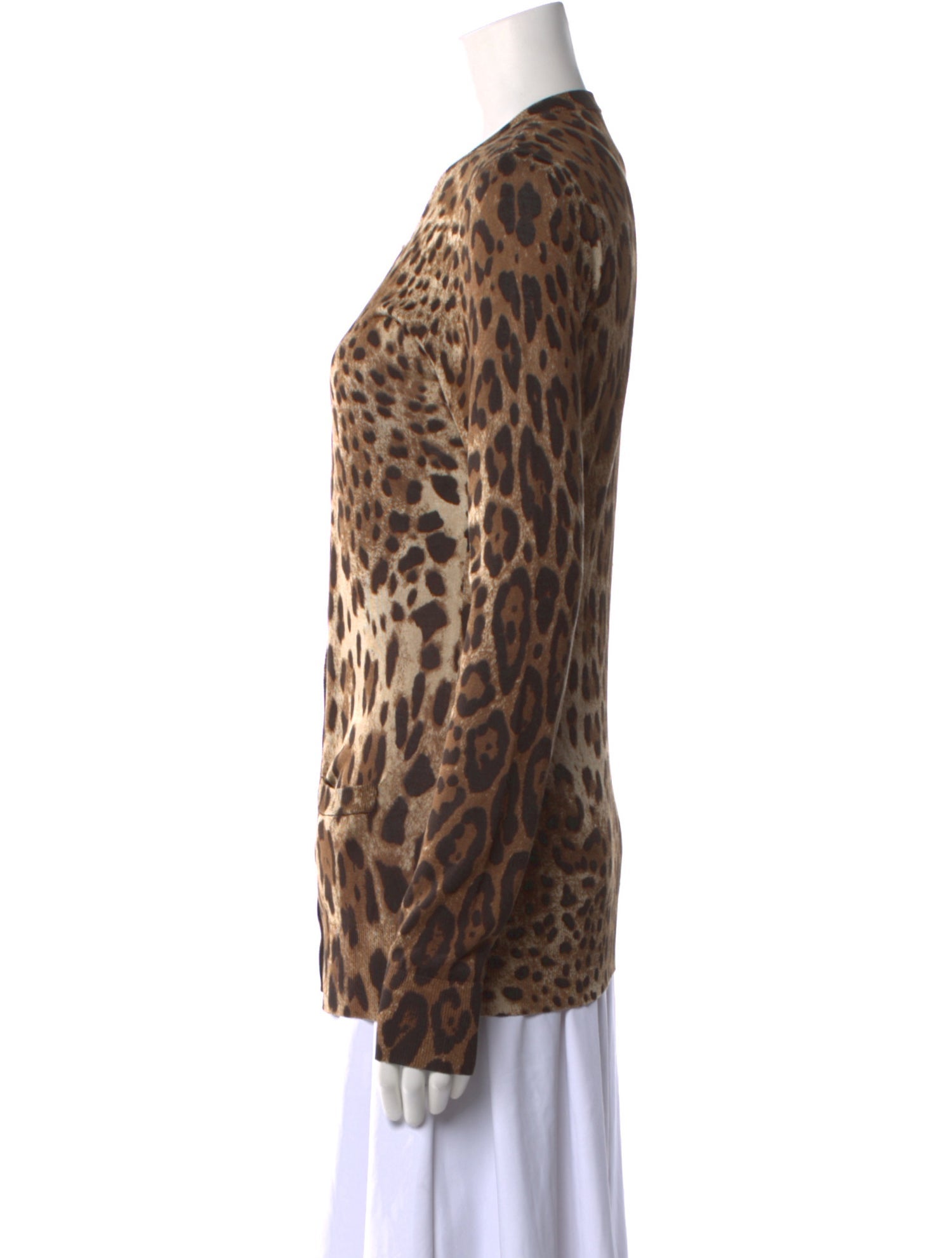Dolce & Gabbana Silk Animal Print Sweater