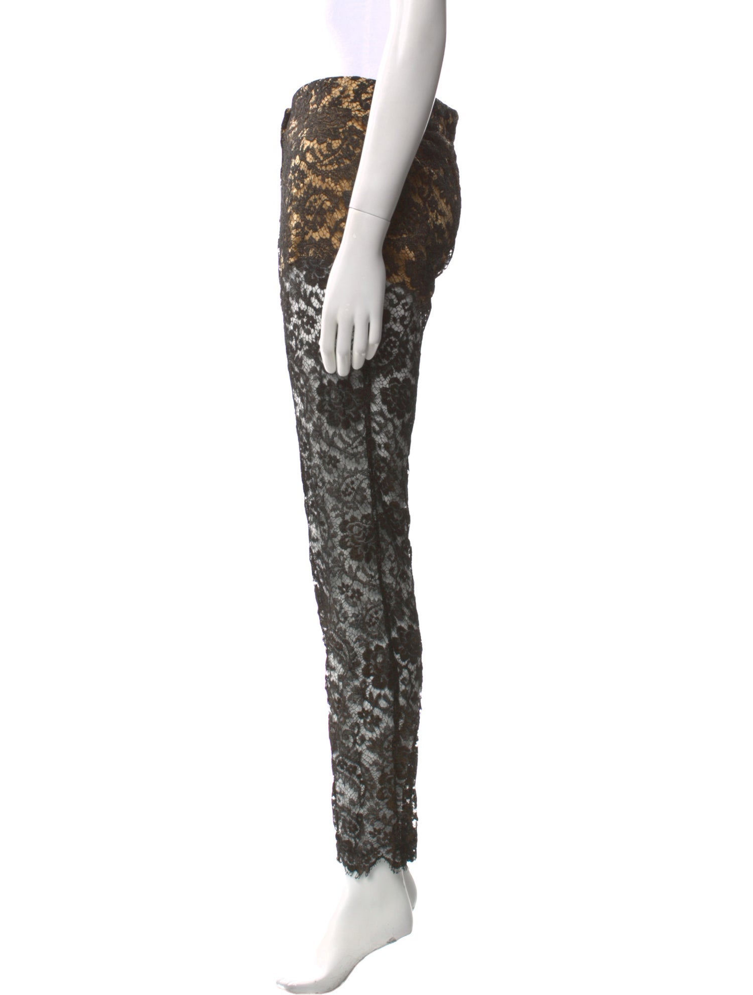 Dolce & Gabbana Lace Pattern Skinny Leg Pants