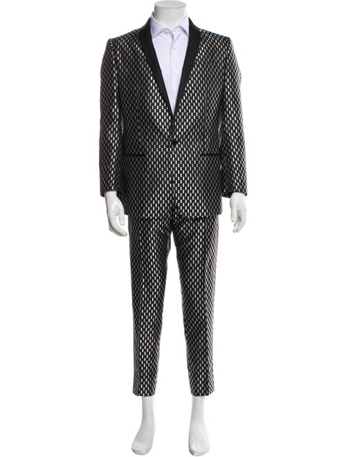 Dolce & Gabbana Silk Plaid Print Two-Piece Tuxedo