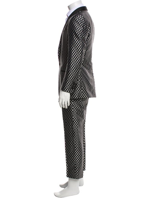 Dolce & Gabbana Silk Plaid Print Two-Piece Tuxedo