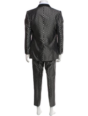 Dolce & Gabbana Silk Plaid Print Two-Piece Tuxedo
