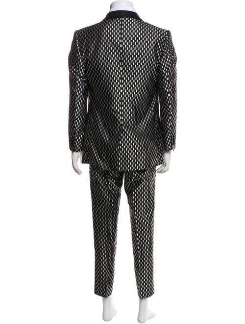 Dolce & Gabbana Silk Plaid Print Two-Piece Tuxedo