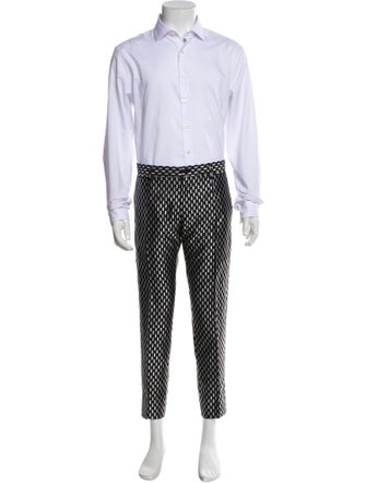 Dolce & Gabbana Silk Plaid Print Two-Piece Tuxedo