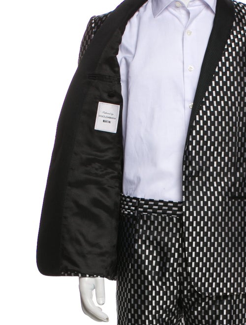 Dolce & Gabbana Silk Plaid Print Two-Piece Tuxedo