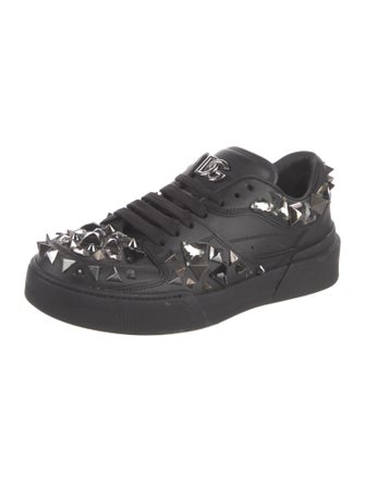 Dolce & Gabbana Leather Printed Sneakers