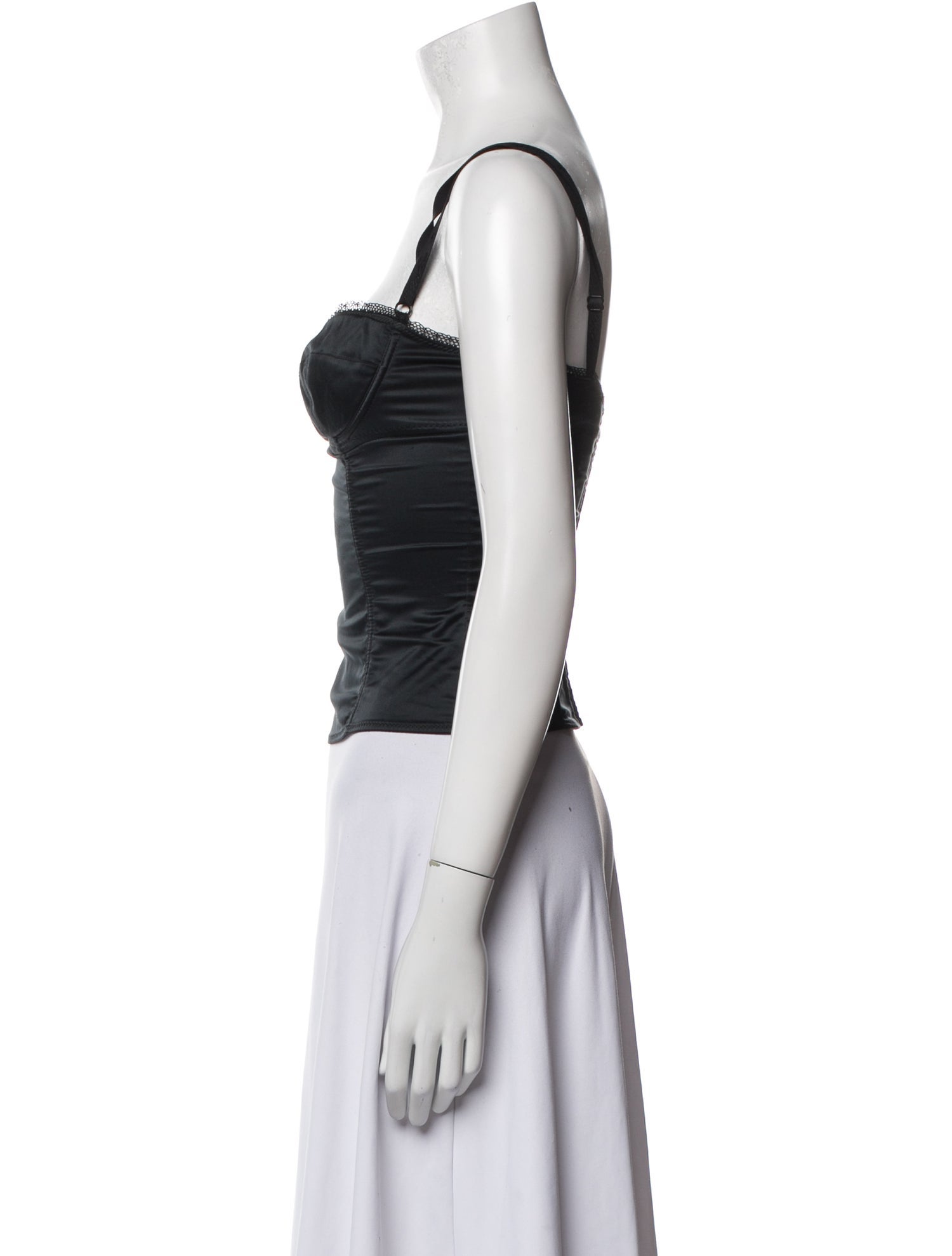 Dolce & Gabbana Square Neckline Sleeveless Crop Top