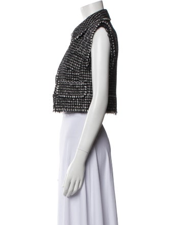 Dolce & Gabbana Virgin Wool Houndstooth Print Vest