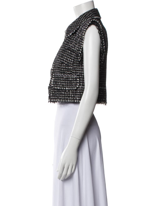 Dolce & Gabbana Virgin Wool Houndstooth Print Vest