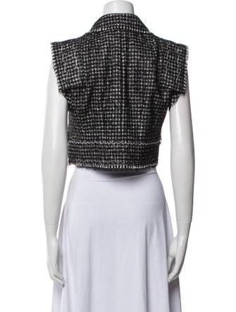 Dolce & Gabbana Virgin Wool Houndstooth Print Vest