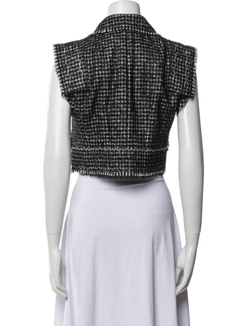 Dolce & Gabbana Virgin Wool Houndstooth Print Vest