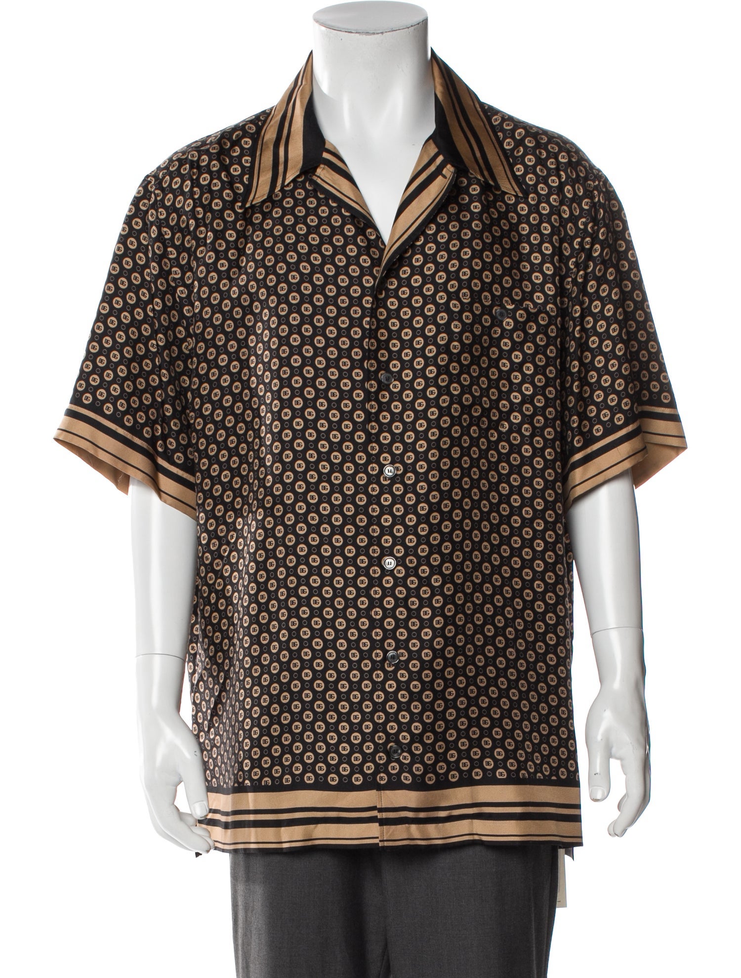 Dolce & Gabbana Silk Printed Pajama Top