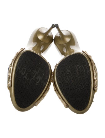 Dolce & Gabbana Denim Patterned Slides