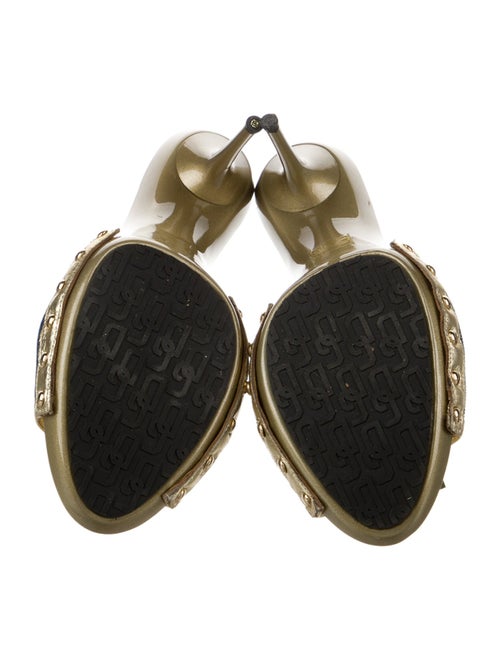 Dolce & Gabbana Denim Patterned Slides