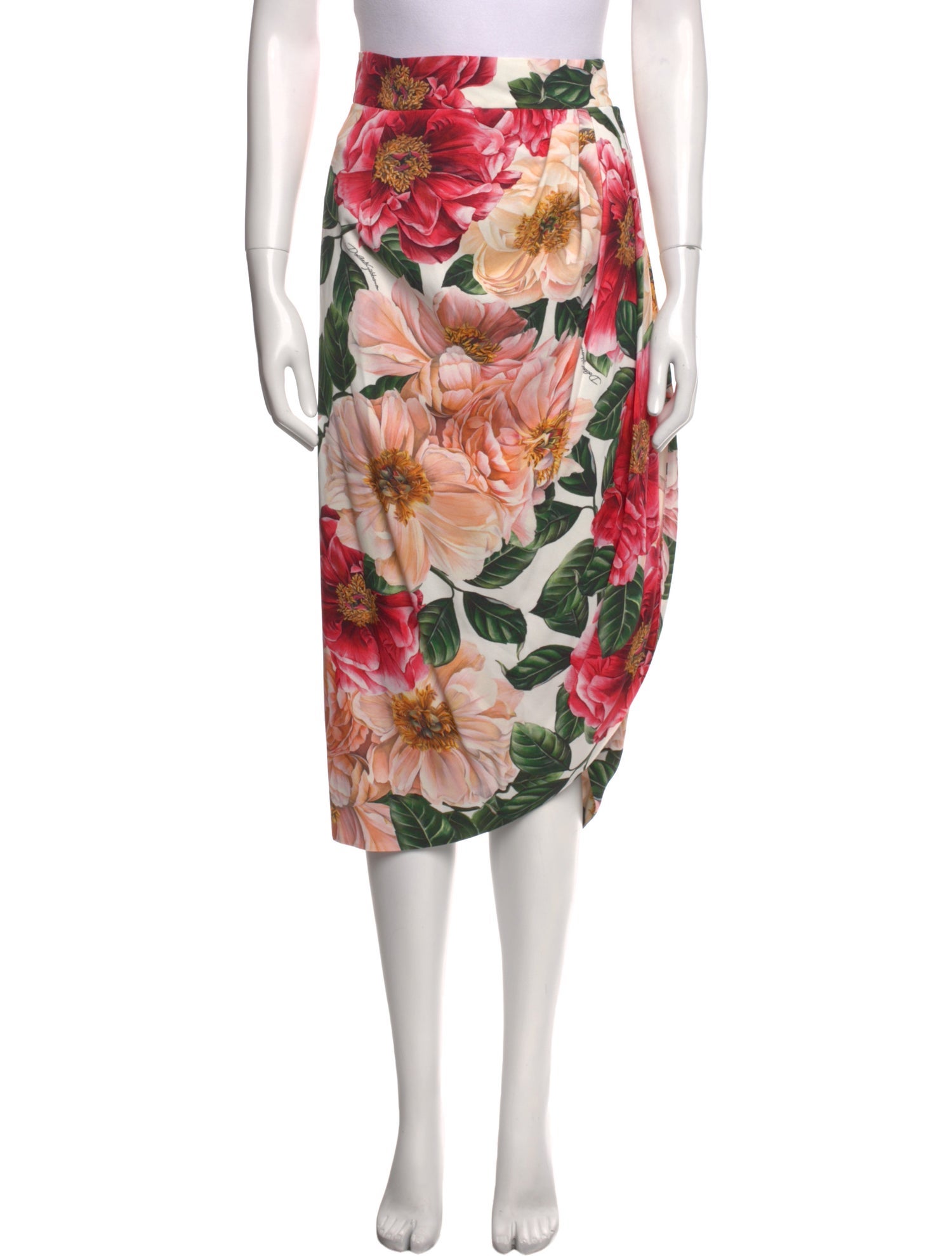 Dolce & Gabbana Floral Print Midi Length Skirt
