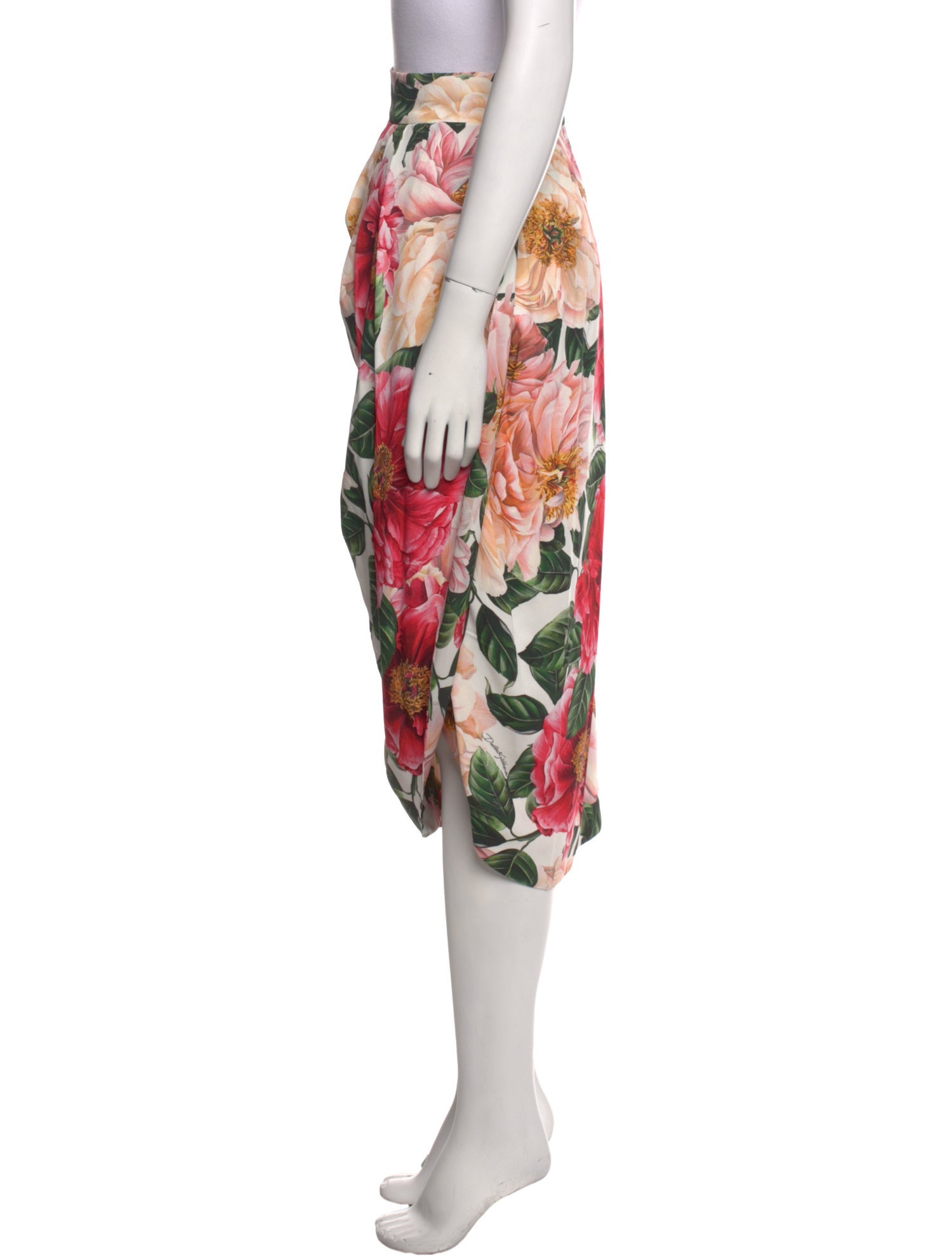 Dolce & Gabbana Floral Print Midi Length Skirt