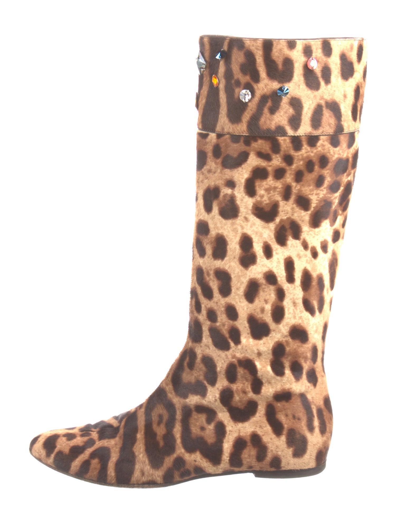 Dolce & Gabbana Ponyhair Animal Print Boots