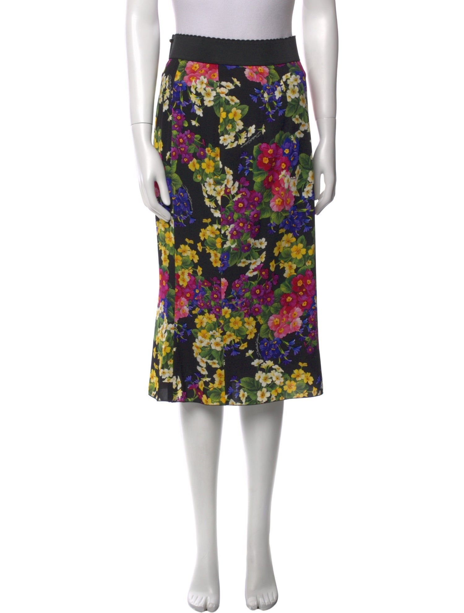 Dolce & Gabbana Silk Knee-Length Skirt