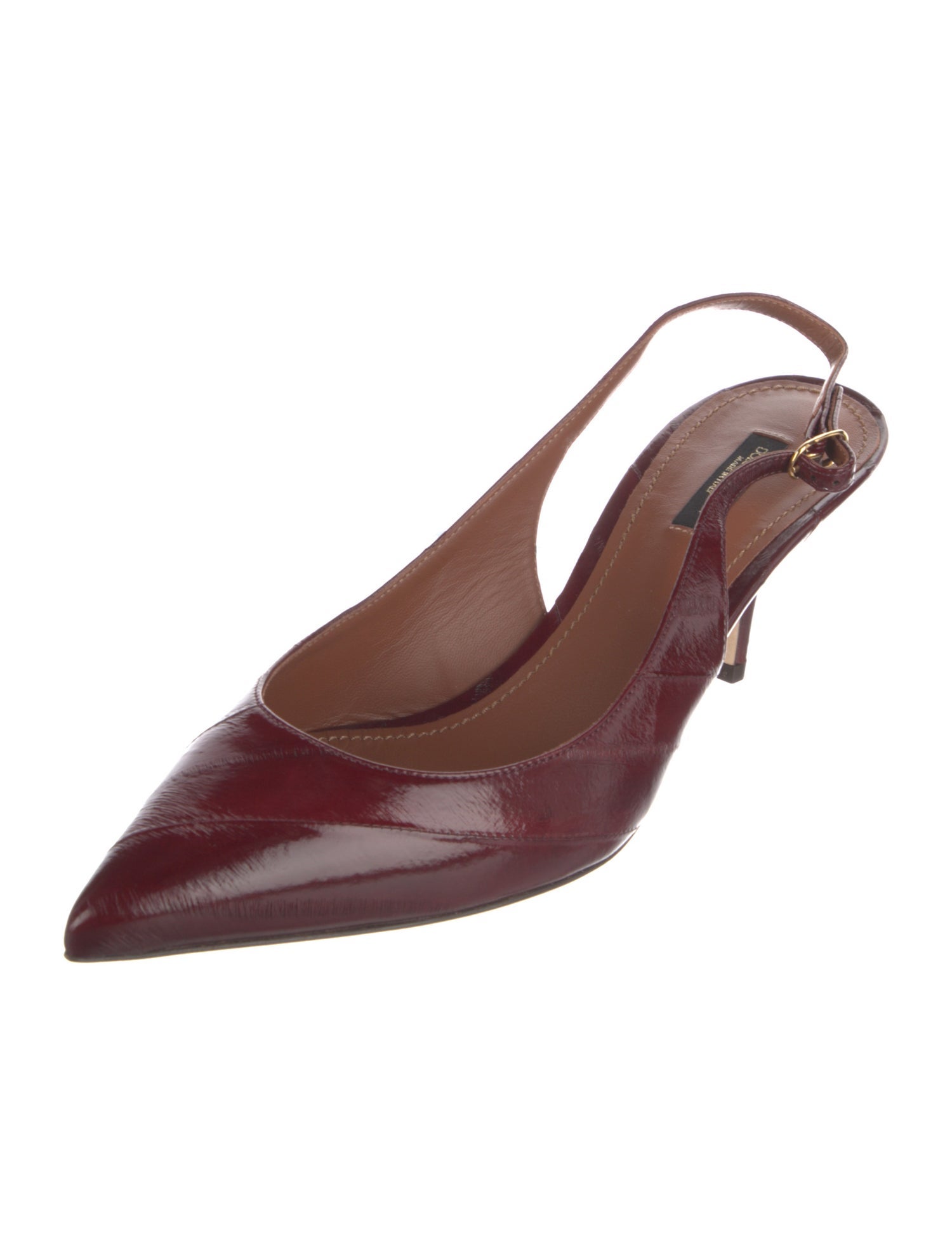 Dolce & Gabbana Leather Slingback Pumps