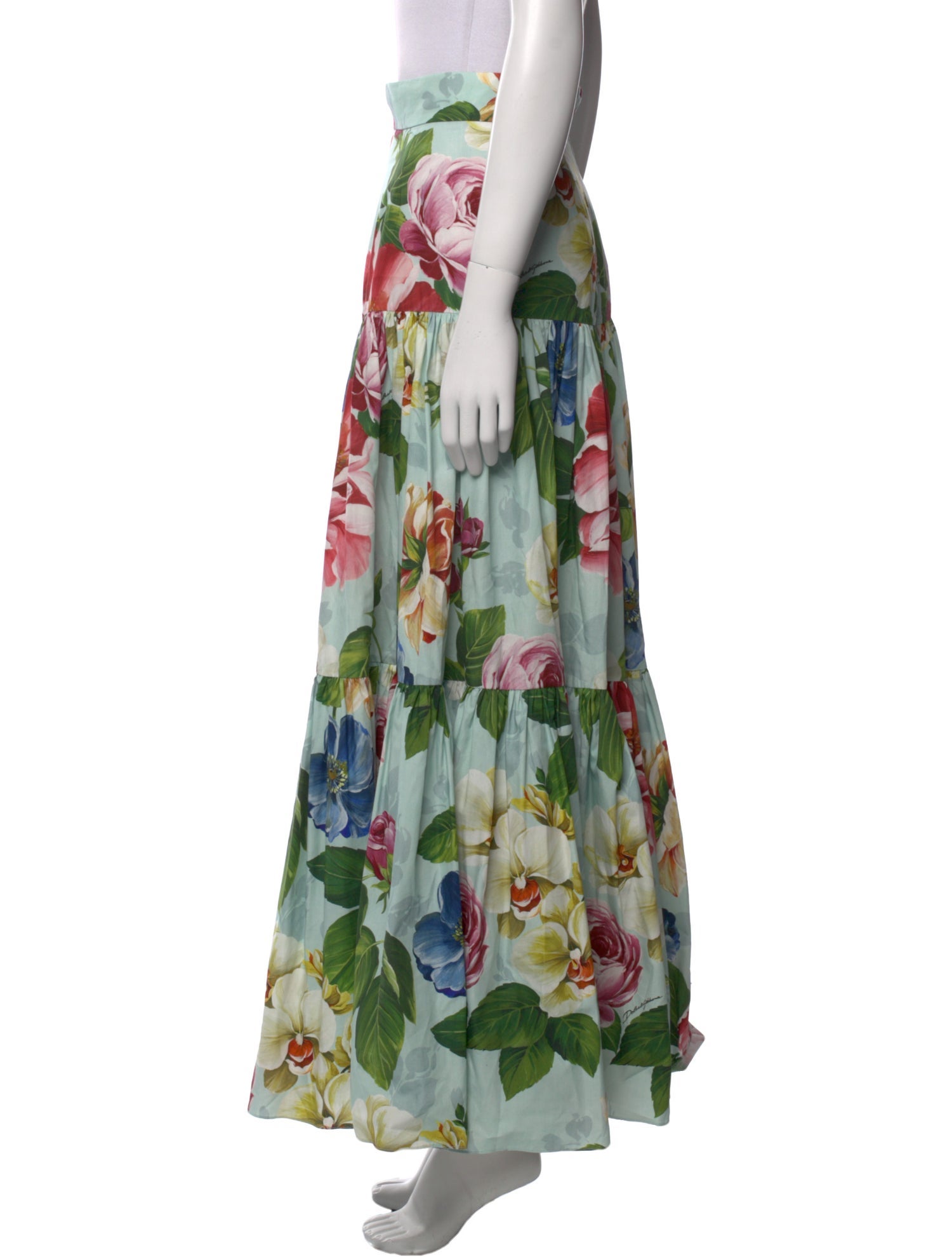 Dolce & Gabbana Floral Print Long Skirt w/ Tags